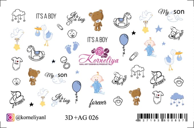 Korneliya 3D+AG 026 Waterdecal