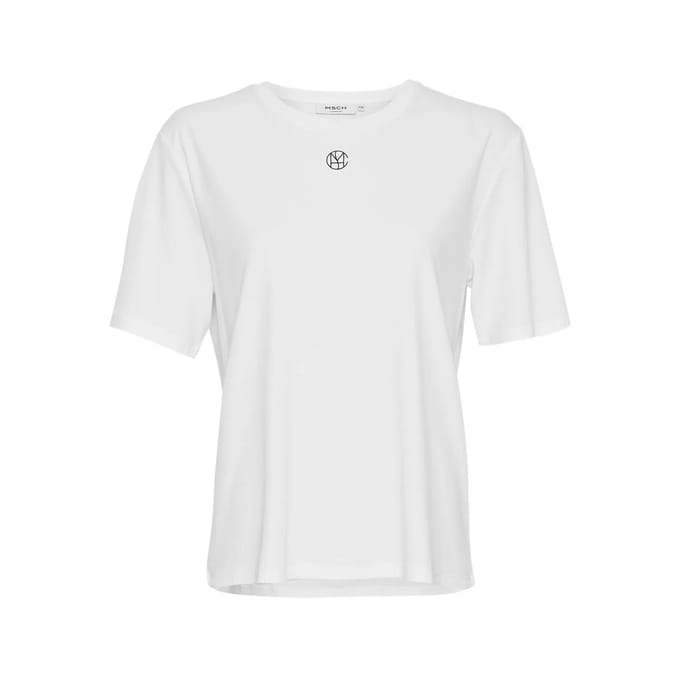 MSCH Copenhagen Mschmelea Icon Tee Tops & T-shirts Dames - Shirt - Wit - Maat S/M