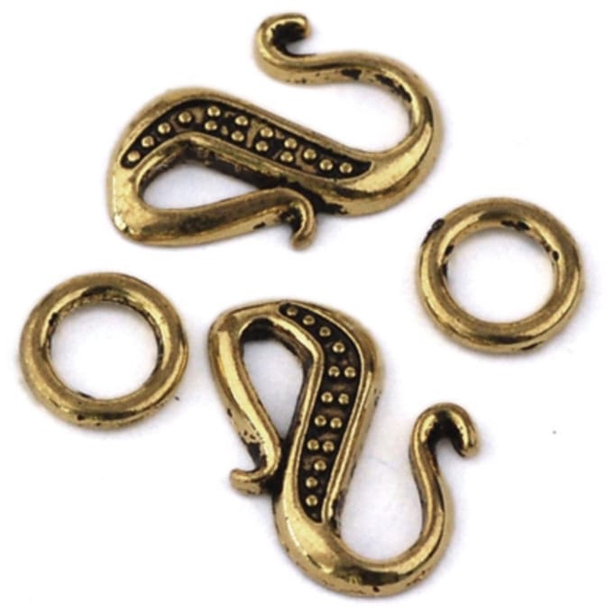 Sluiting haak goudkleur 2 sets/ box goud