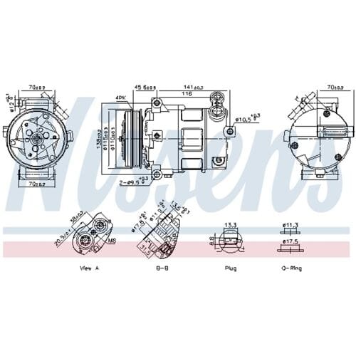 Airco-compressor NISSENS 891152