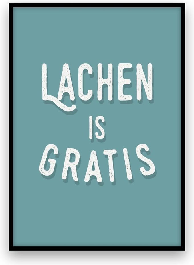 Poster: Lachen is gratis - A4