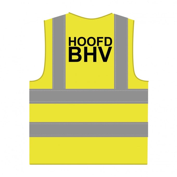 Hoofd BHV hesje RWS geel