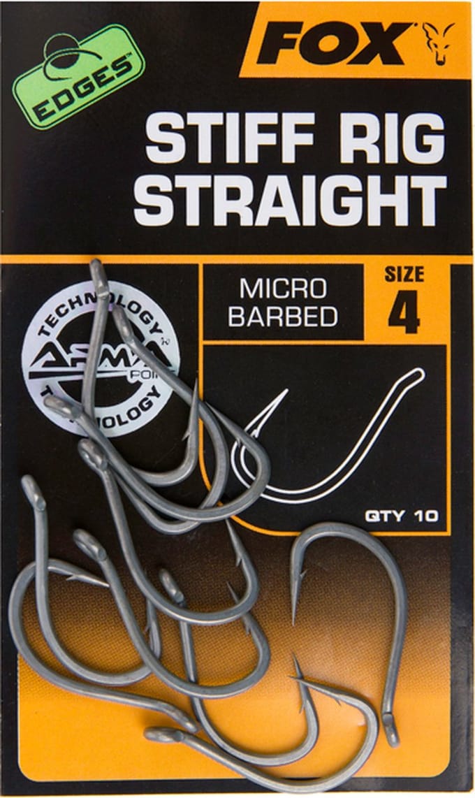 Fox Carp Edges Stiff Rig Straight Haken #7