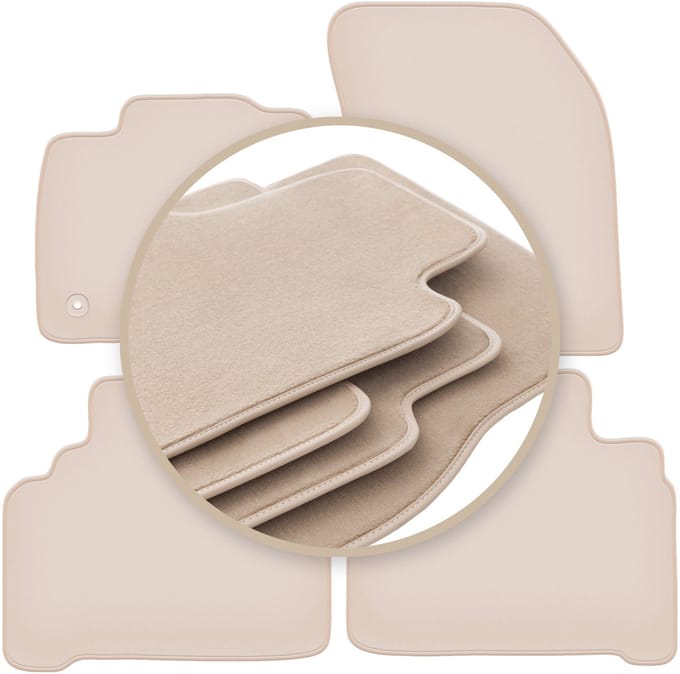 PREMIUM beige vloermatten voor: Ford Edge MK2 SUV 2014-