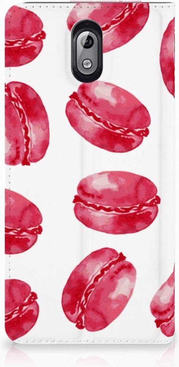 Nokia 3.1 (2018) Flip Style Cover Pink Macarons