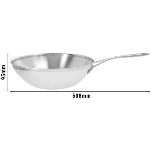 DEMEYERE INDUSTRY 5 - Wok met vlakke bodem - Ø 300mm - RVS