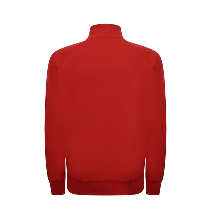 JHK Uniseks effen sweater met rits voor volwassenen (Rood)