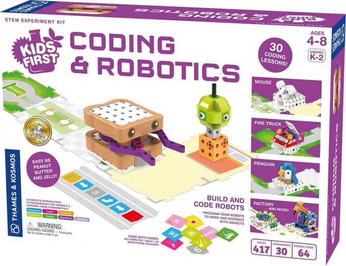 Thames & Kosmos Kids First Coding & Robotics – Programmeerrobot voor Kinderen – 30 Codeerlessen – Zonder Scherm – Vanaf 4 Jaar