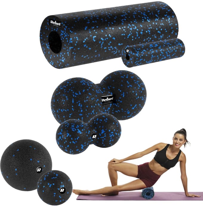 Massageset: Roller, 2x Bal, 2x Duoball, 6 Delig EPP