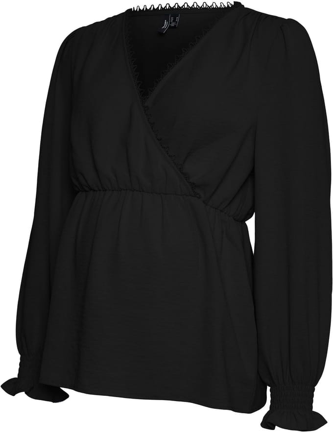 Vero Moda Maternity Blouse Regular fit V-Hals Manchetten met elastiek Top