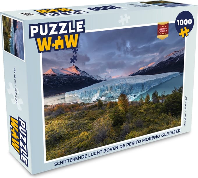 Puzzel Schitterende lucht boven de Perito Moreno gletsjer - Legpuzzel - Puzzel 1000 stukjes volwassenen