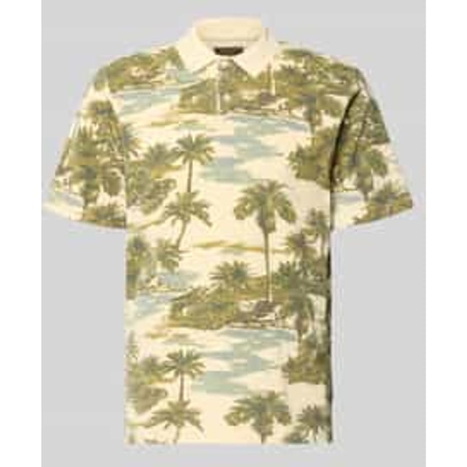 regular fit poloshirt met florale all-over print model 'Hawaii'