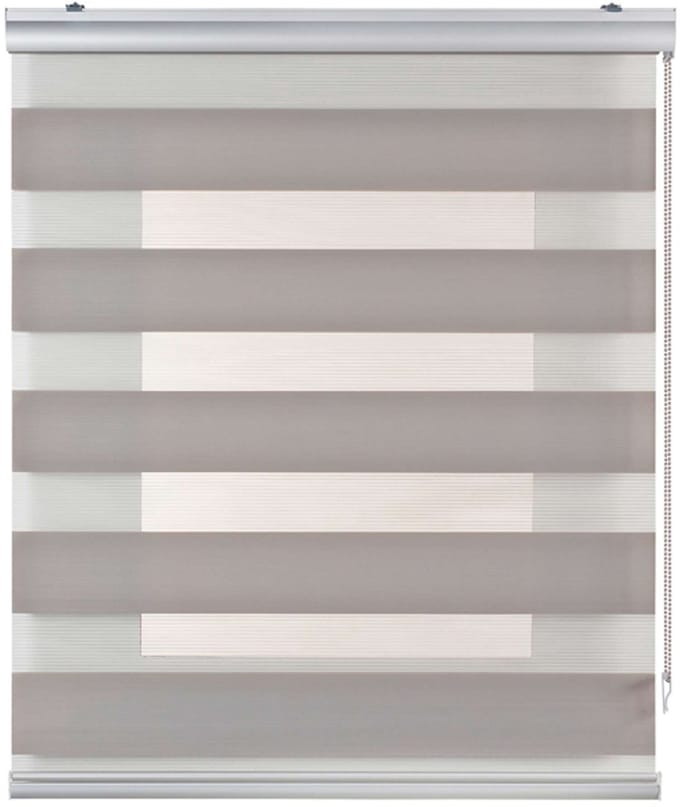 Storesdeco - Premium Duo rolgrodijn met aluminium afwerking Grijs, 100x250 cm
