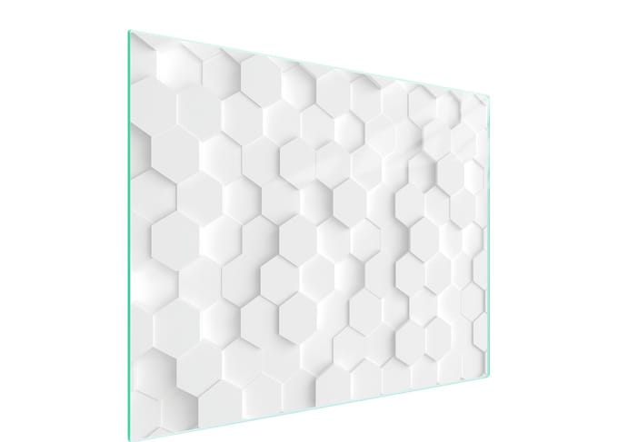 TMK ArtDeko - Snijplank van Glas - 52x40cm - Wit - Hittebestendig - Antislip