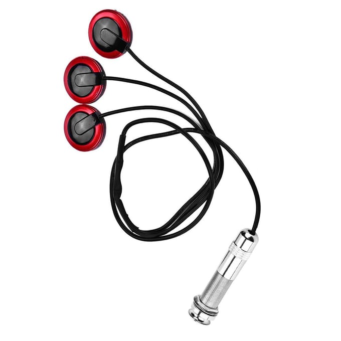 Zelfklevende Piëzo Transducer Microfoon Pickup met Endpin Jack voor Gitaar Ukulele Viool black