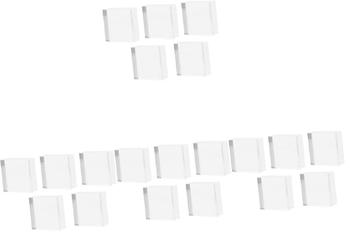 Transparante Display Blokken - Sieradenhouder Basis - Sieraden Presenteren - Vierkante Acryl Basis - 5x5x1.9 cm - Transparant