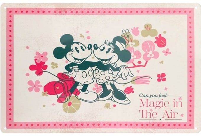 Disney Home Wandbord - Mickey And Minnie Mouse - Magic In The Air