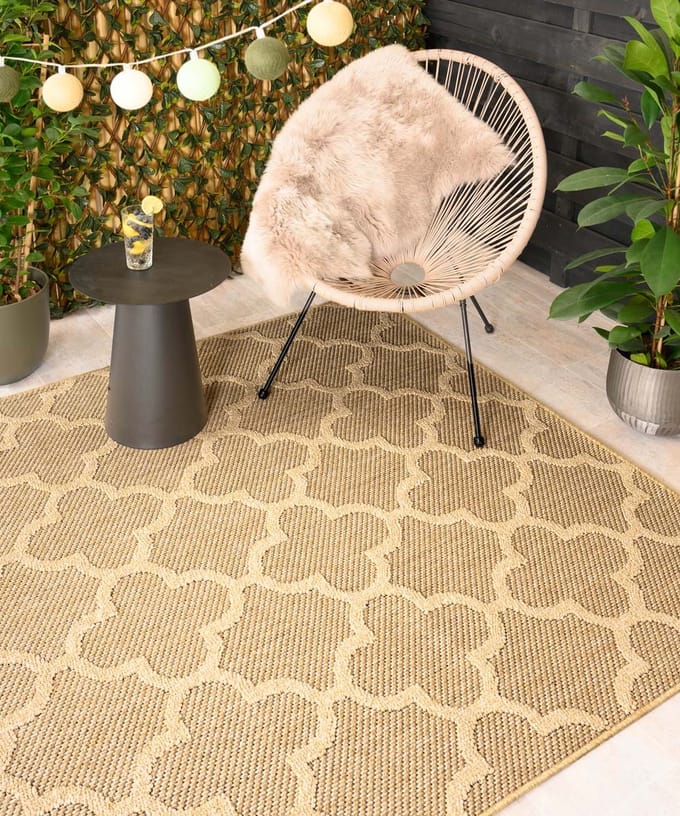 Balkonkleed - Trellis Retreat beige 80x250