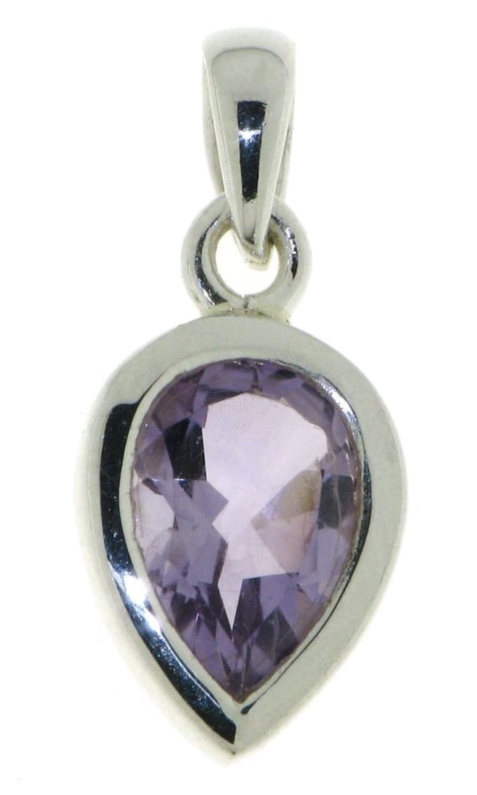 SilverGems Zilveren hanger met Amethist edelsteen