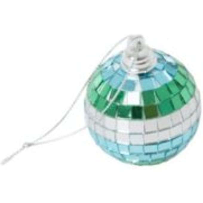 Rice kerst - kerstboomhanger discobal zilver