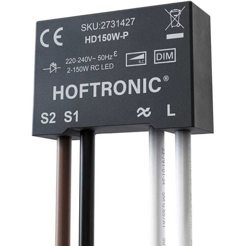 HOFTRONIC LED Puck Dimmer - 0.5-150W - Wisselschakeling/Hotelschakeling - Fase-afsnijding (trailing edge)