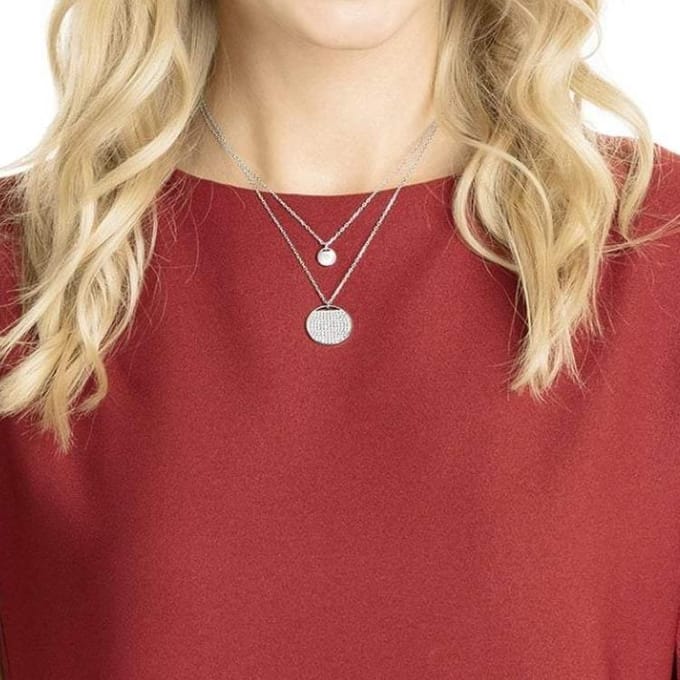 Swarovski Ginger Rond Ontwerp Kristal Ketting Dames ketting Wit 5389047 Box (Random Color) white