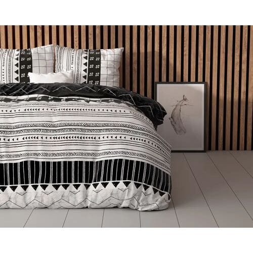 Sleeptime Artic Stripe Dekbedovertrek - 140x200/220 + 1 kussensloop 60x70 - Wit - Eenpersoons