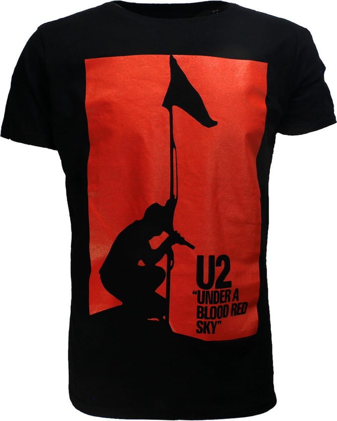 U2 Under A Blood Red Sky T-Shirt - Officiële Merchandise - M