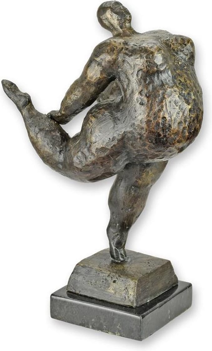 Brons beeld - naakt - danseres - sculptuur - 24 cm hoog