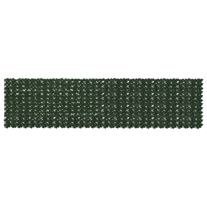 vidaXL - Balkonscherm - met - bladeren - Donkergroen - 400 - x - 100 - cm