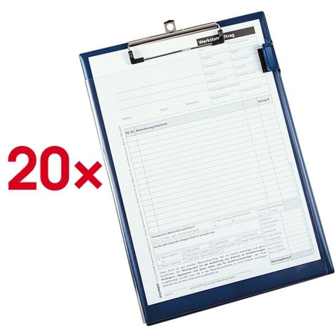 Werkordermap met klem EASY OPEN A4 per 10 stuks - Blauw