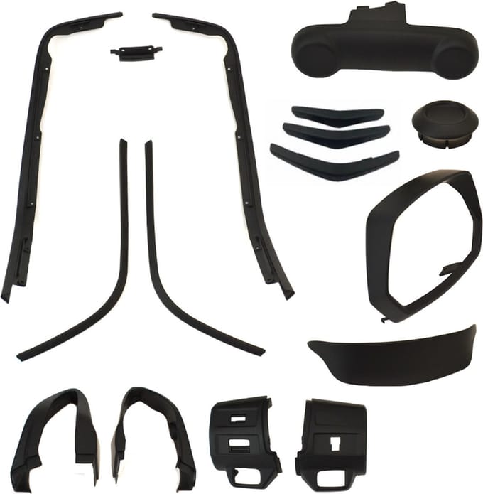 Sierlijst set compleet Power1 voor Vespa Sprint mat zwart