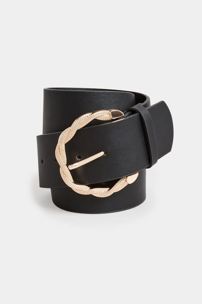 Yours Riem Met Gedraaid Ontwerp In Zwartgoudsize 46-48