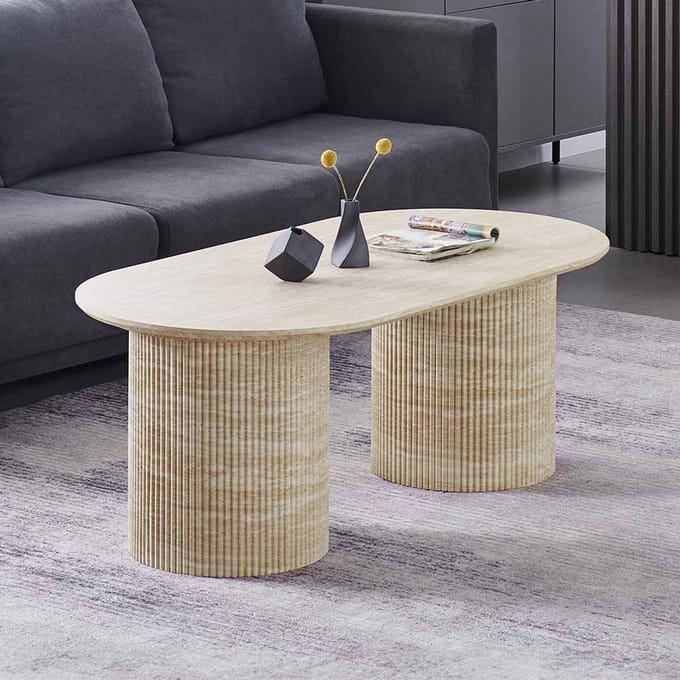 Milton & Oldbrook Salontafel 120 cm Geneva Travertinlook