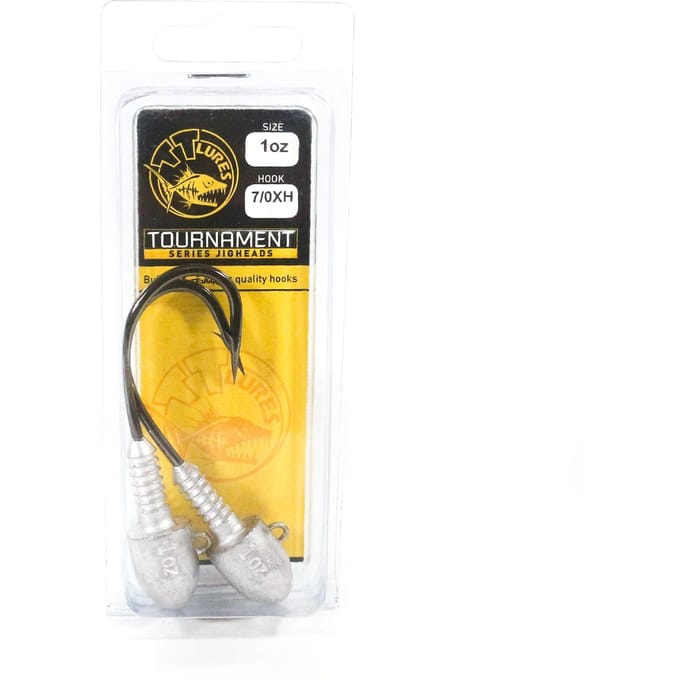 Tackle Tactics TT Tournament Jig Head 1 oz 7/0 XH 2/pak (5965) yellow