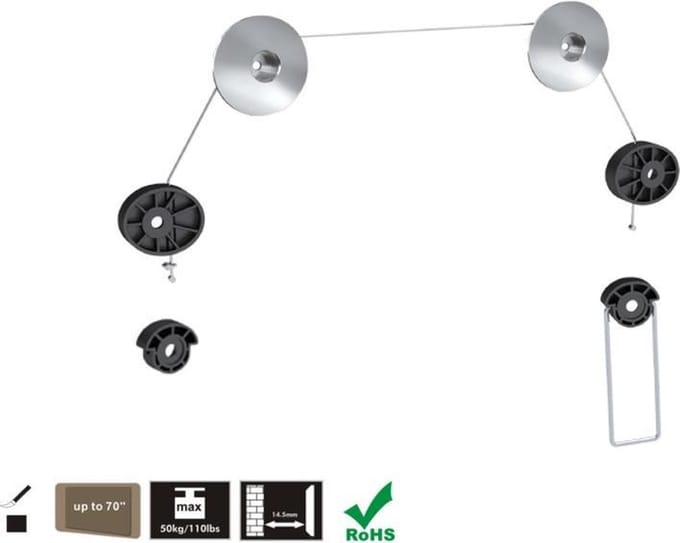 Vaste muurbeugel wandbeugel LED PLASMA TV 32-70" tot 50 kg Maclean