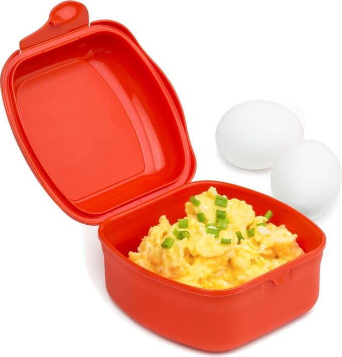 Rotho eierkoker - Ei koken in Magnetron - MEMORY 0,45 l - papaja rood