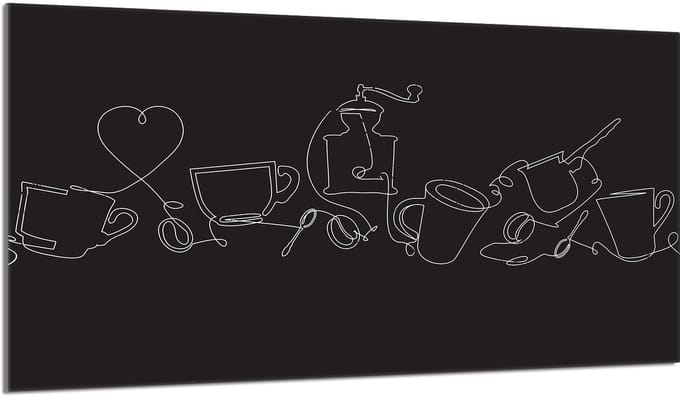TMK ArtDeko - Serie Snijplank - Glas - Bescherming Keuken - 90x52 cm