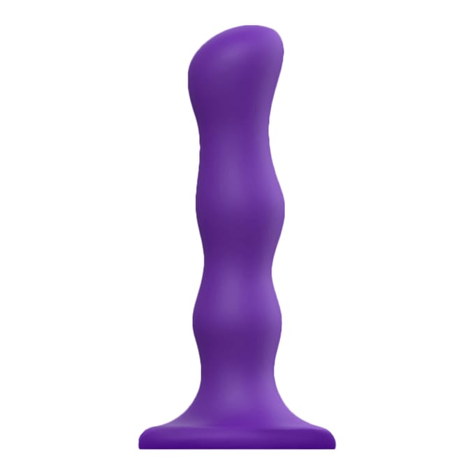 Strap-On-Me - Geisha Balls - Dildo Met 3 Roterende Balletjes - Paars - Maat M