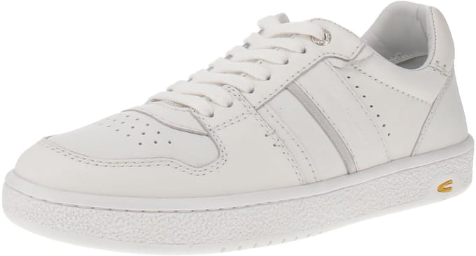 camel active Sneakers van glad leer en suède - Maat menswear-43 - Wit