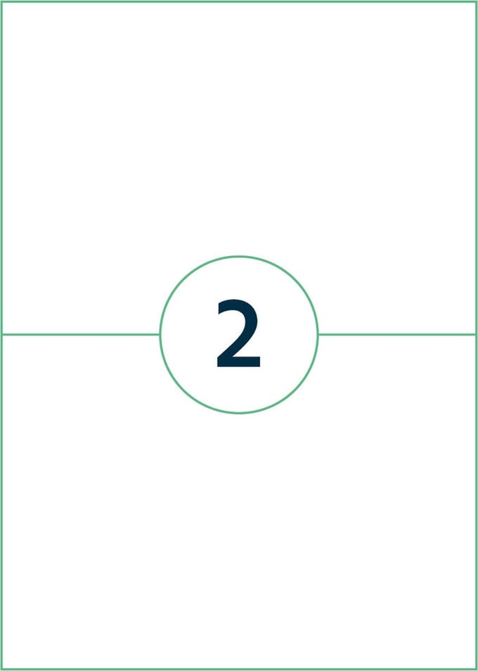 Etiketten Rillprint, 89123, 210x148mm, 2 op een vel