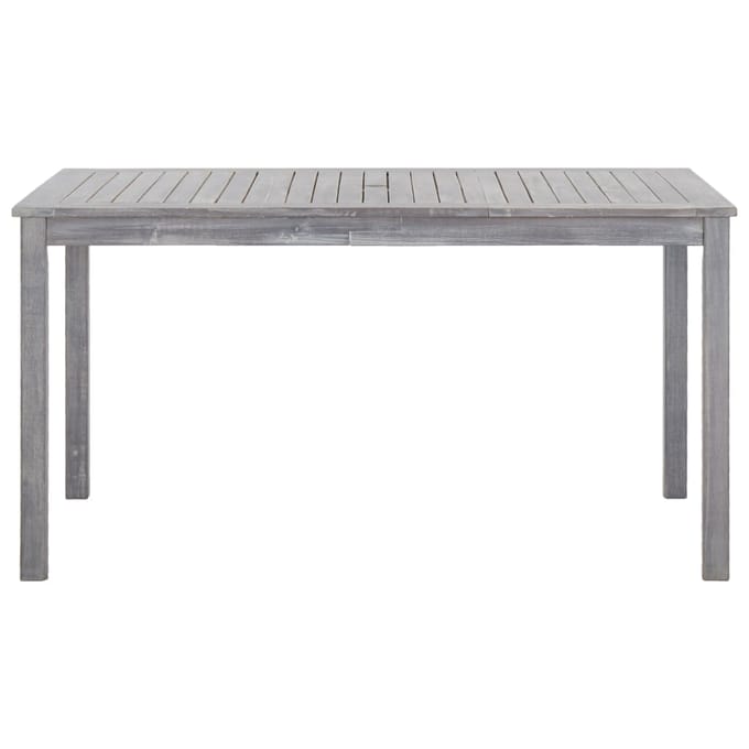 vidaXL - 5-delige - Tuinset - massief - acaciahout - grijs