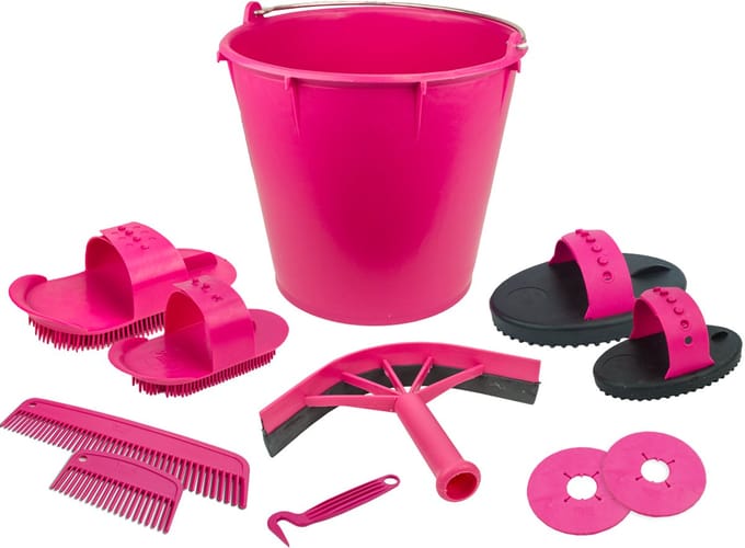 Vplast Poetsset van 10 items in een emmer Marineblauw