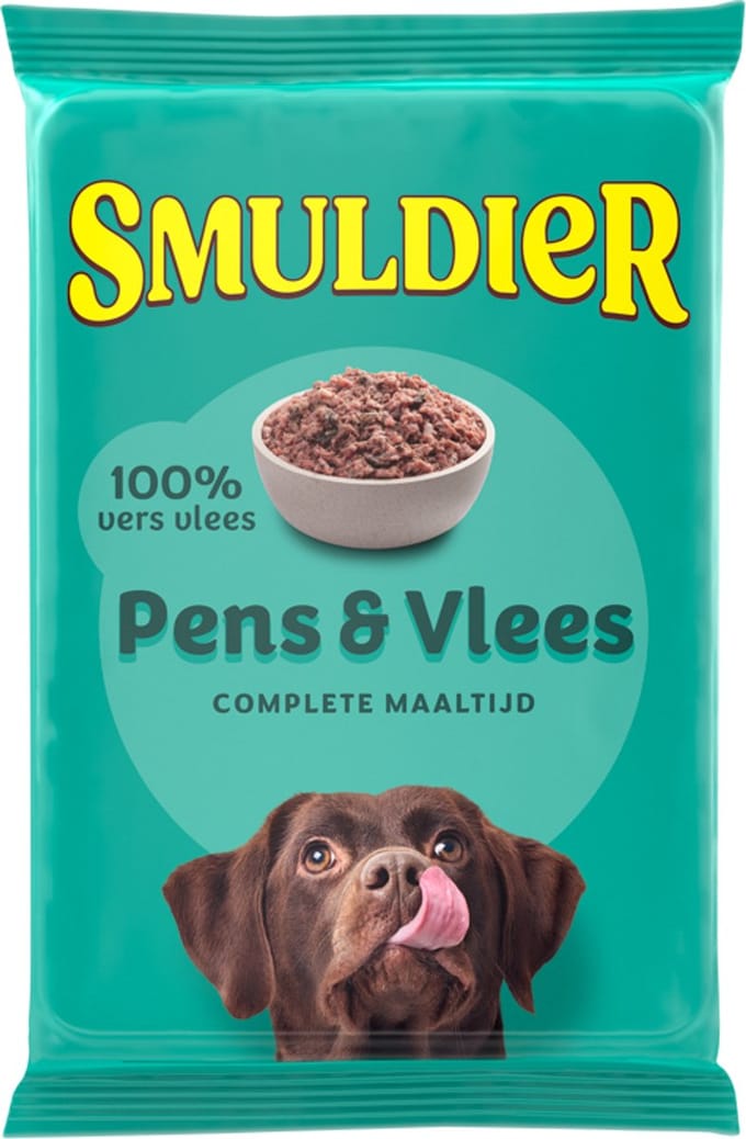 Smuldier Pens&Vlees 400g | 48 st. | compleet | diepvries hondenvoer | vers vlees