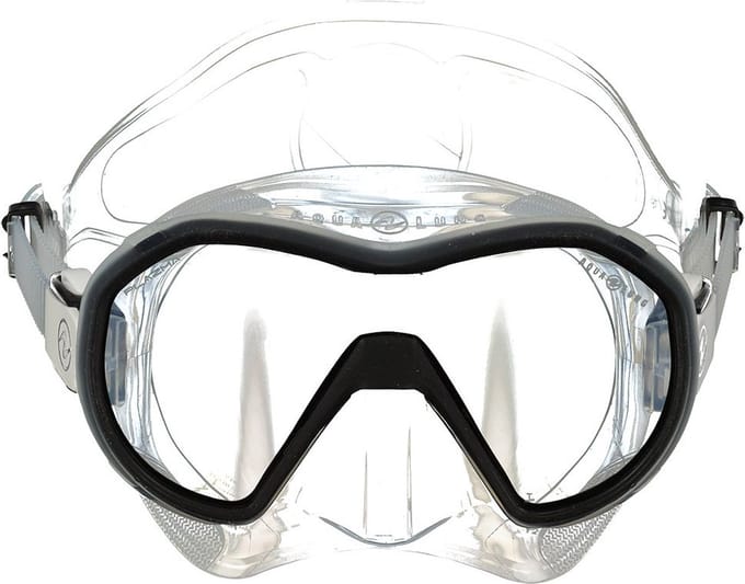 Aqualung Plazma Duikmasker Transparant,Zwart