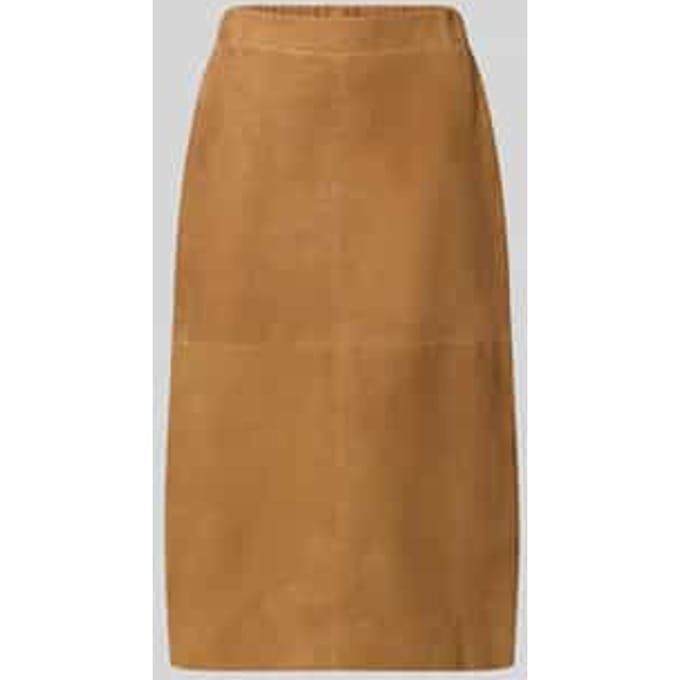 Leren rok van lamsleer met elastische tailleband