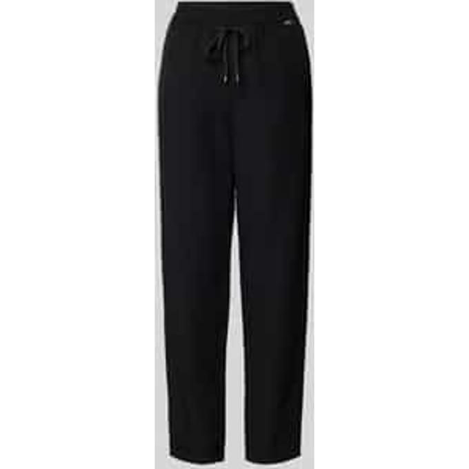 Tapered fit stoffen broek met tunnelkoord