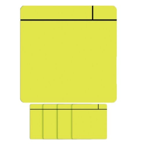 Magneet scrum 75x75mm geel 5 stuks - Terry Lewis