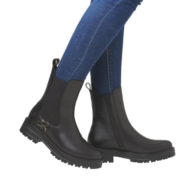 Remonte Chelsea boots zwart Leer