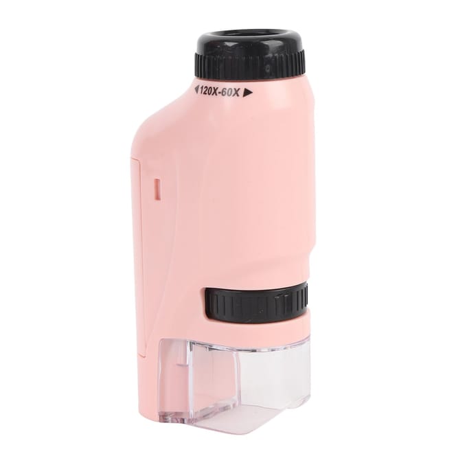 Kinderen Microscoop Kit Draagbare Miniatuur Microscoop Handheld Microscoop Voor Thuis School Buiten roze